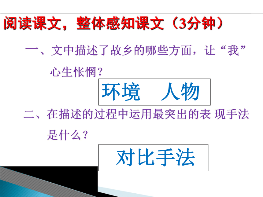 2017-2018年广东省中山大学附属中学三水实验学校九年级语文上册课件：8《故乡》第二课时 (共14张PPT)