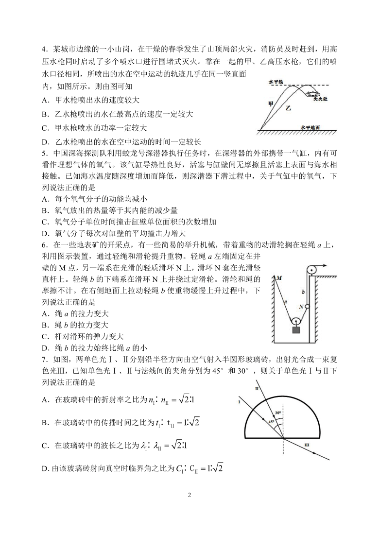 山东省教科所2021届高三下学期5月第二轮模拟考试物理试题 Word版含答案