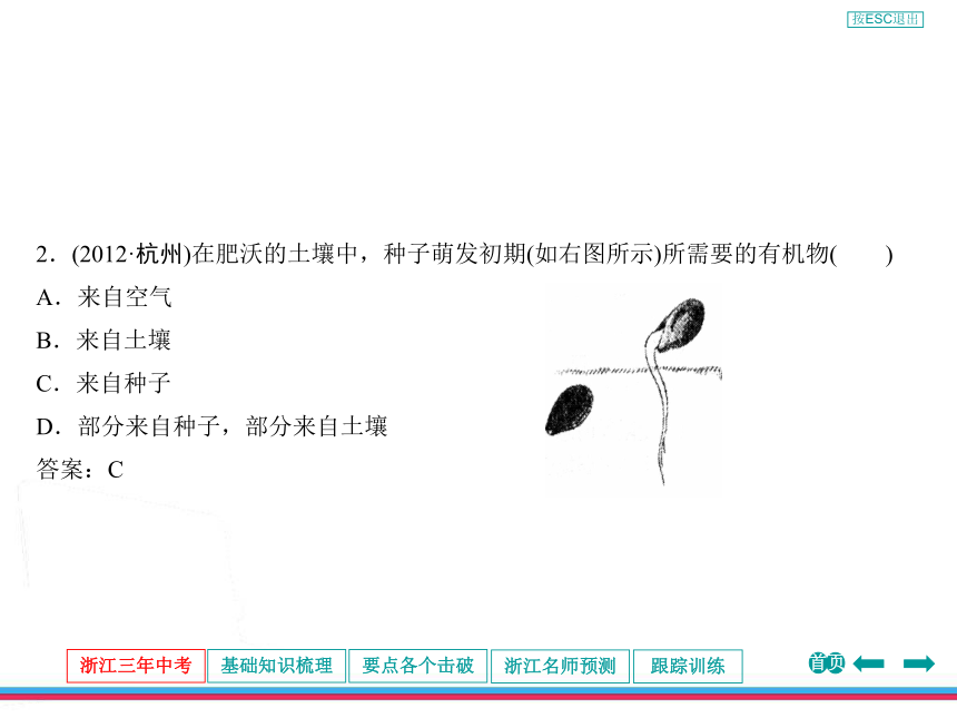2013年浙江中考第一轮复习生命科学第七章植物的生殖与发育