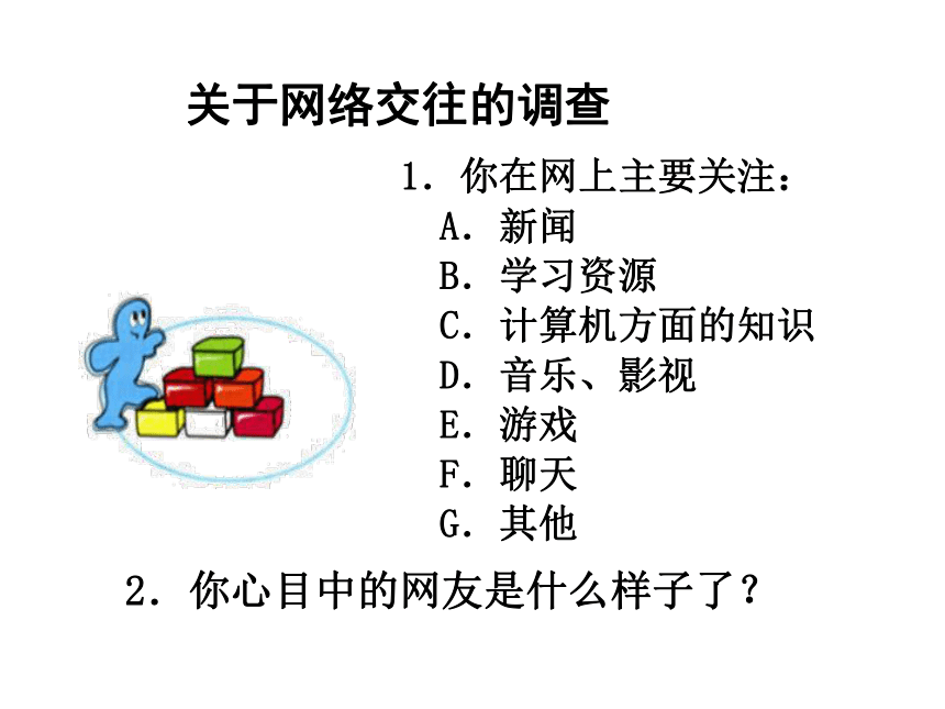 6、1网络上的人际交往  课件