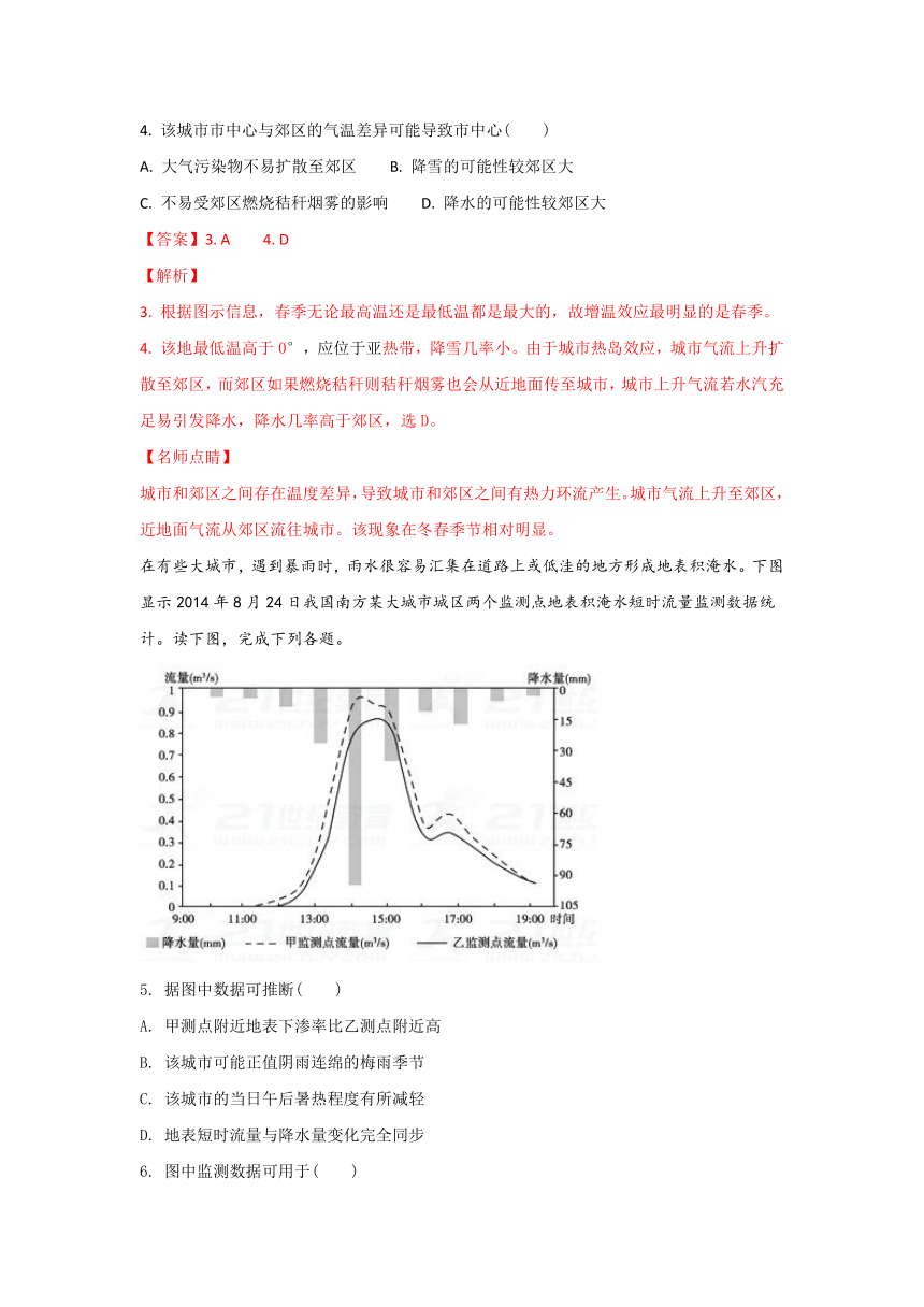 新疆哈密地区第二中学2018届高三上学期第一次月考地理试题    解析卷