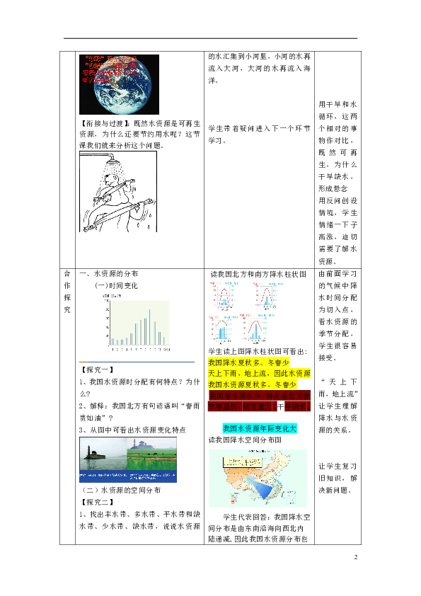 商务星球版八上地理3.2-节约与保护水资源 教案