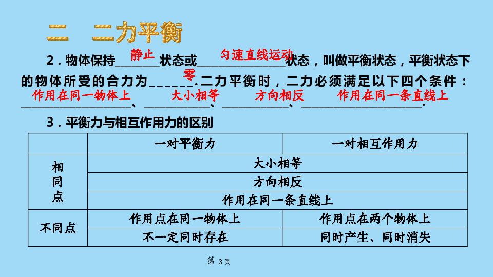 2020年中考物理总复习课件：运动和力(共69张PPT)