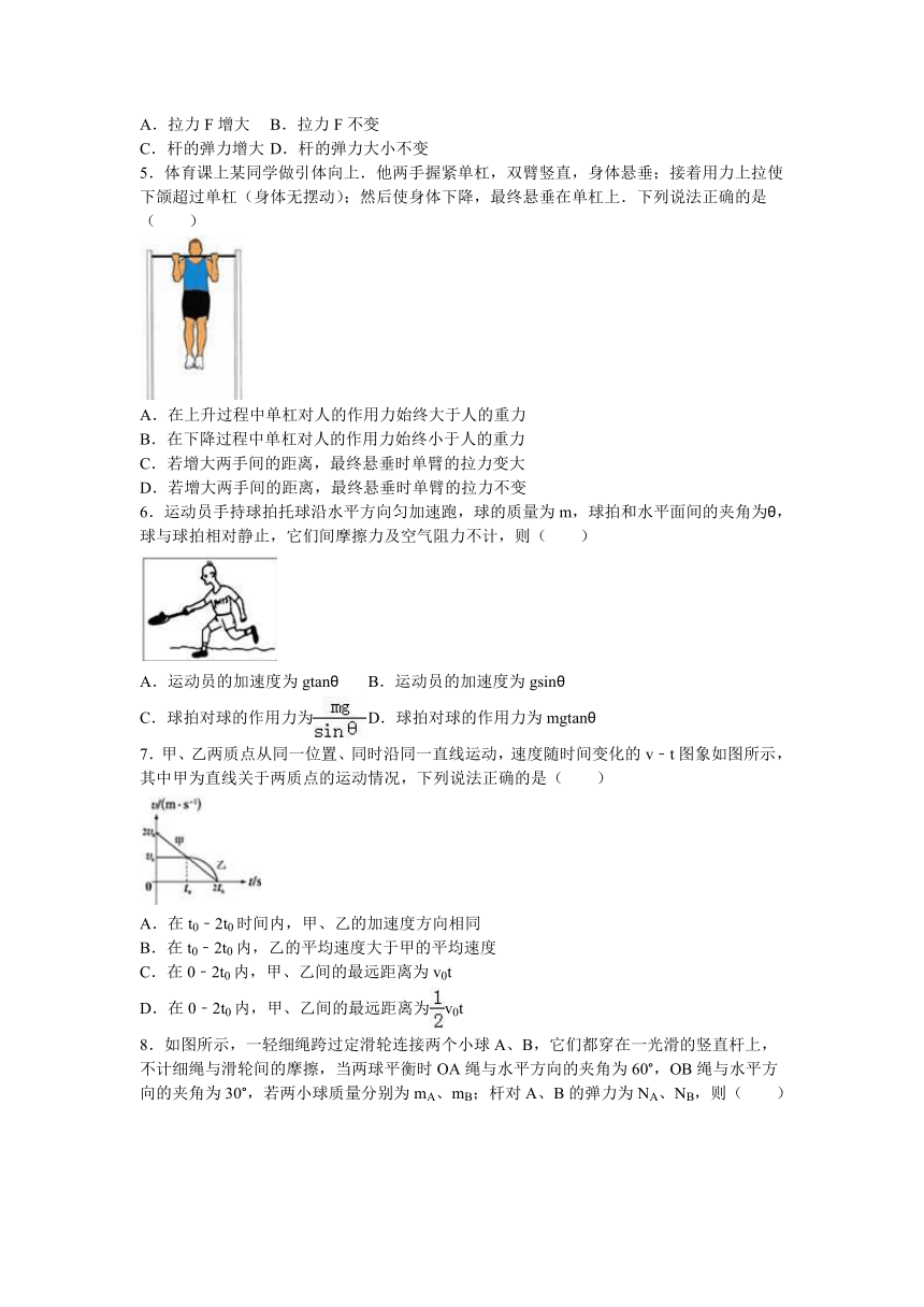 山东省潍坊中学2017届高三（上）开学物理试卷（解析版）