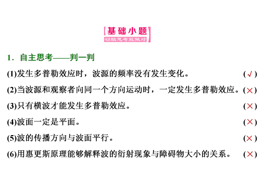 12.5、6《多普勒效应、惠更斯原理》ppt导学课件26张PPT