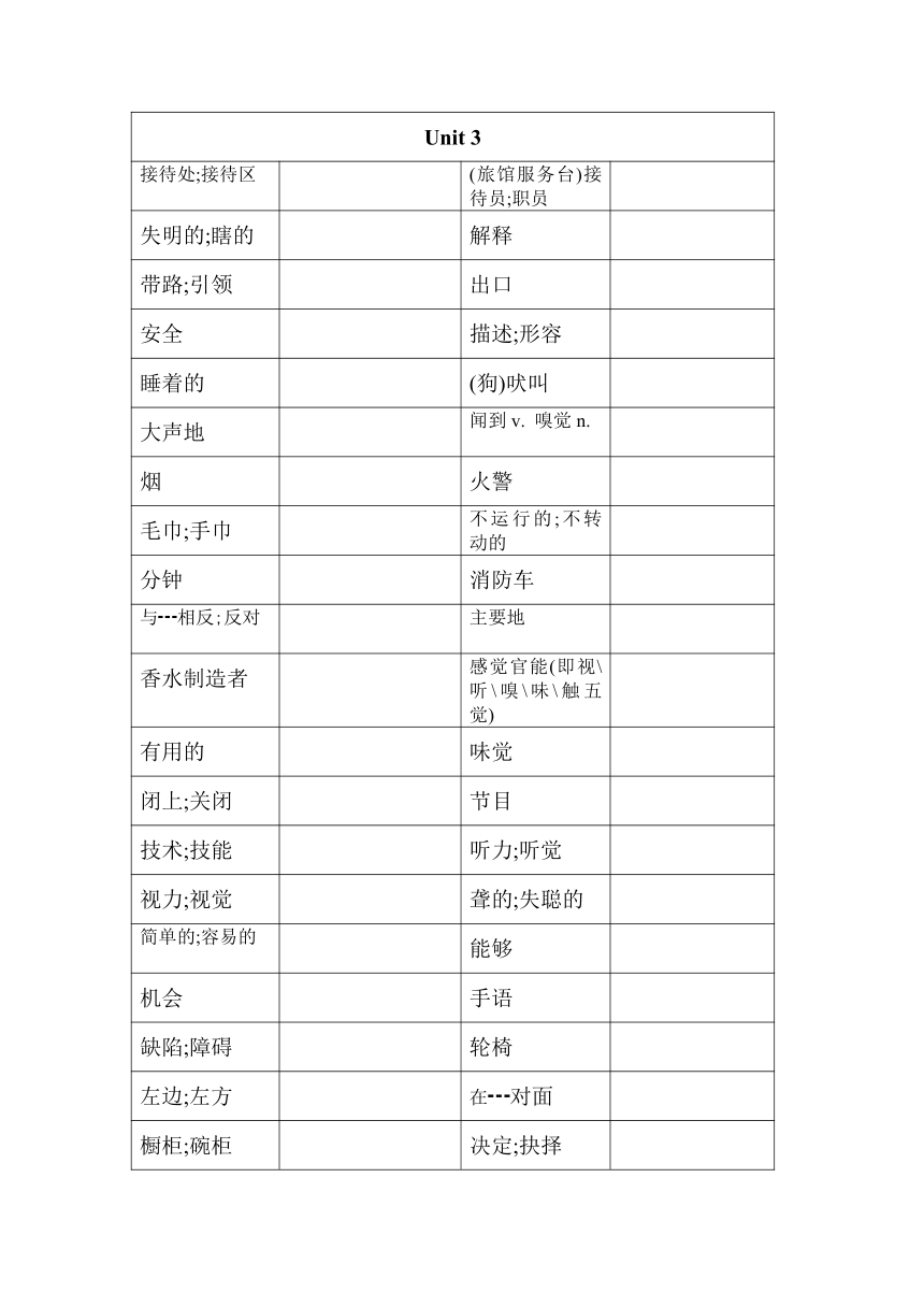 七年级下册单词表