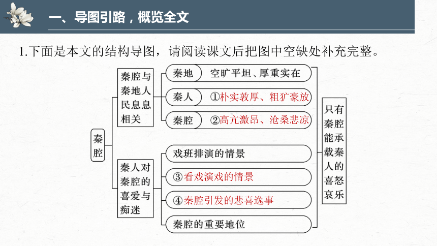 秦腔课文思维导图图片