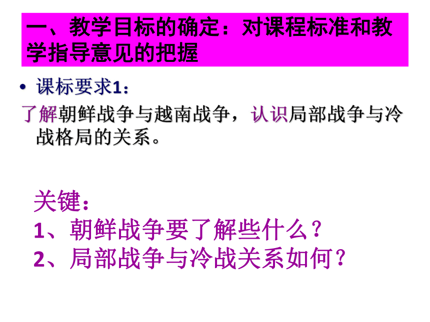 人教版历史选修三第五单元《烽火连绵的局部战争》 教学分析 课件（45张）