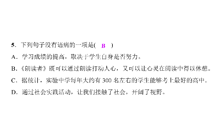 六年级下册语文课件-2019小升初－专题训练四　句子 全国通用 (共19张PPT)