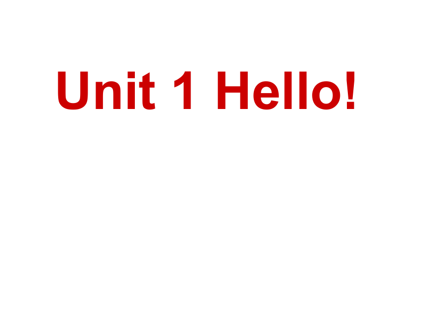 英语三年级上广州版《UNIT 1 Hello!》课件2