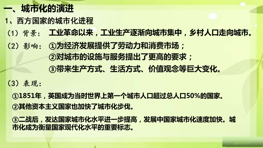 第11課近代以來的城市化進程課件共17張ppt20212022學年高中歷史選擇