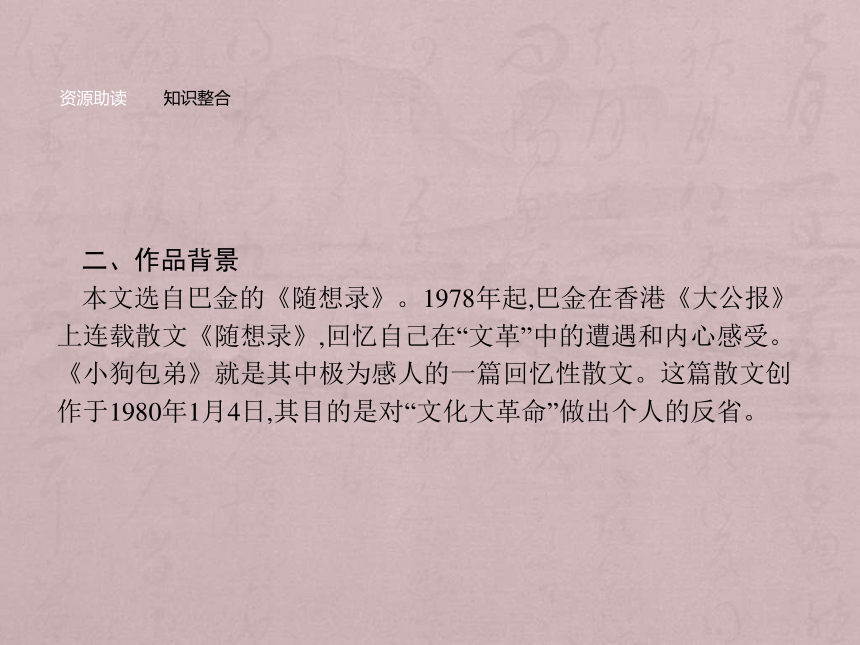 2018-2019学年高一语文人教版必修一课件：8 小狗包弟