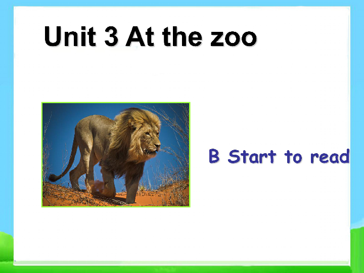Unit3 At the zoo PartB 课件 (共18张PPT)