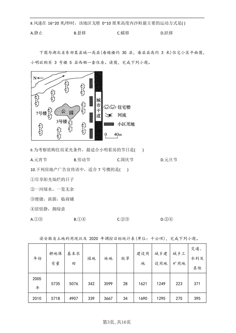 重庆市2021届高考地理模拟预热卷（Word版含答案解析）