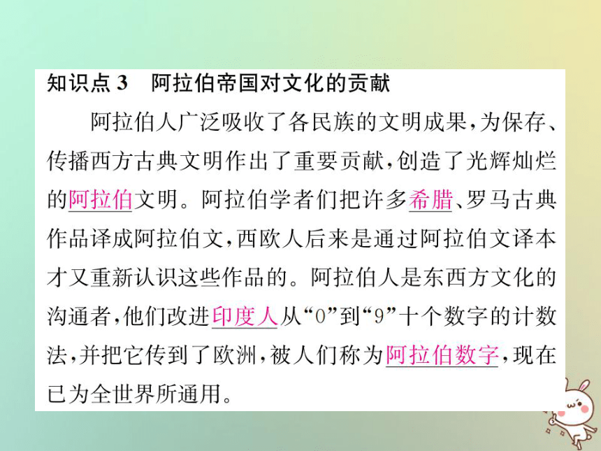 2018秋中华书局版九年级历史上册第10课阿拉伯帝国课件19张PPT