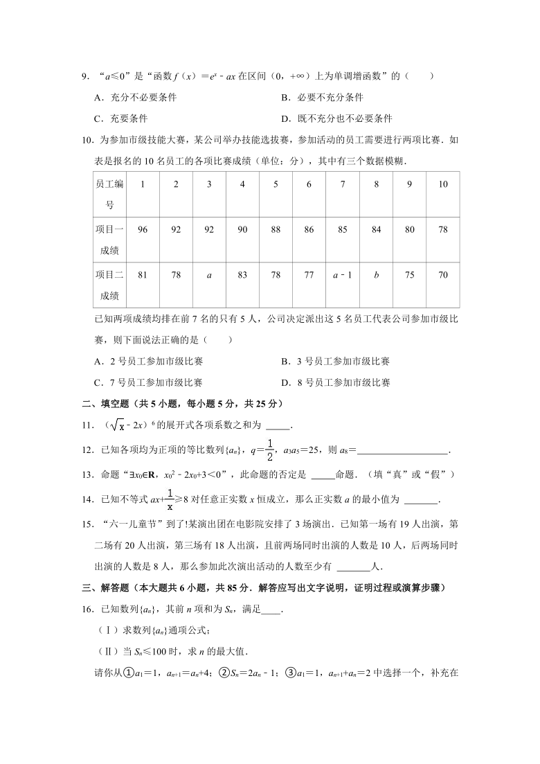 2020-2021学年北京市平谷区高二（下）期末数学试卷（Word解析版）