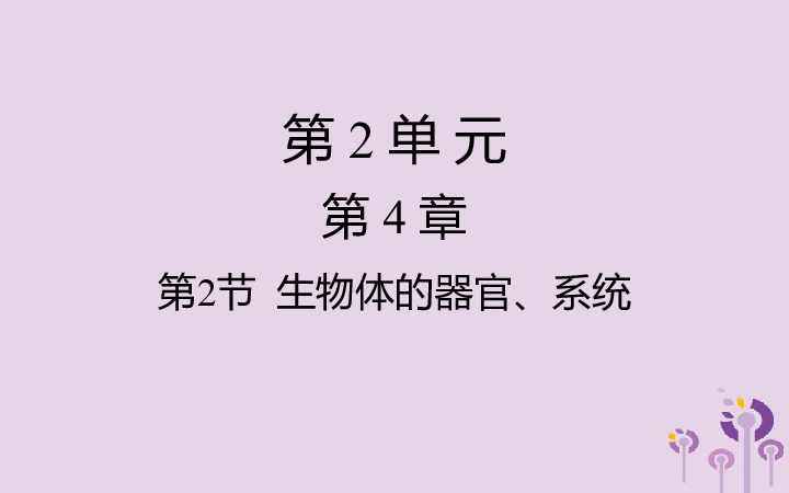 4.2生物体的器官、系统课件（22张PPT）