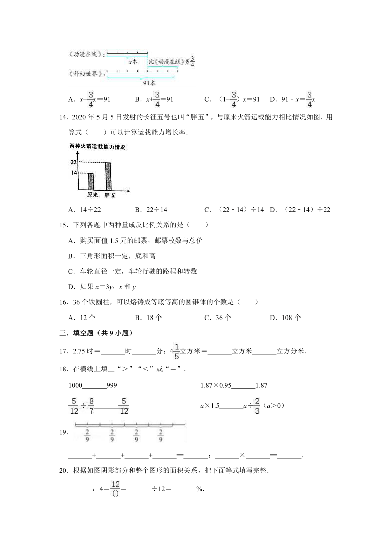 六年级下册数学 小学小升初模拟试卷1（有答案）浙教版