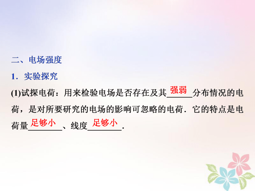 2018年高中物理第1章静电场第3节电场及其描述课件鲁科版选修3_1