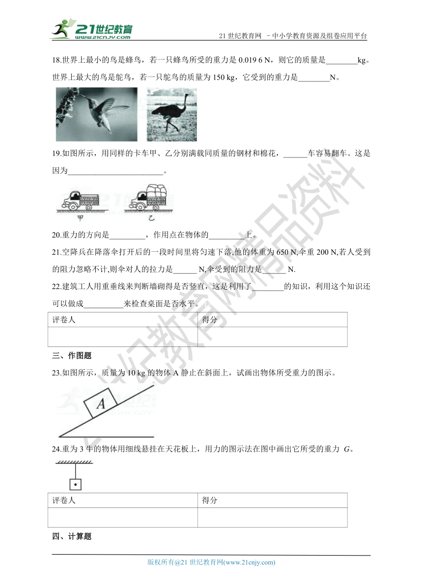 7.3 重力单元检测卷