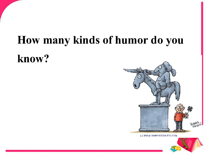 Unit 3 A taste of English humour Warming up and reading参考课件（20张PPT）