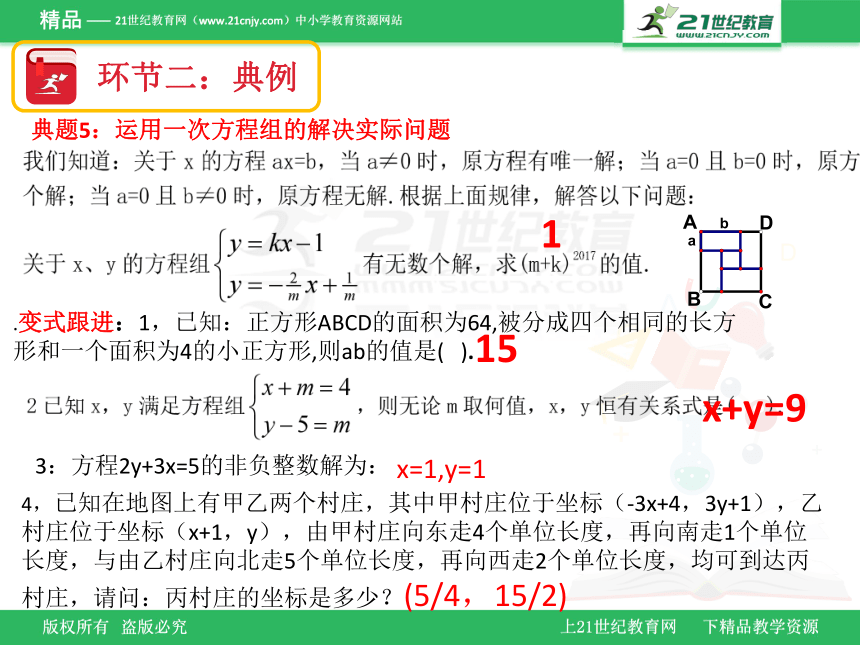 人教版七下期末考试复习专题精讲19 一次方程组综合课件