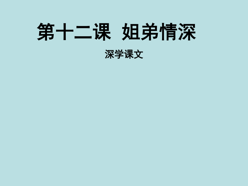 语文八年级下新教版（汉语）12《姐弟情深》课件（17张）