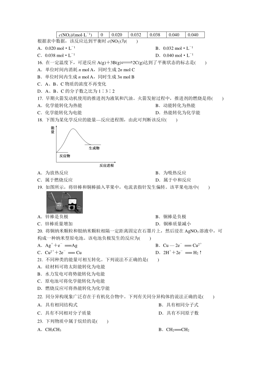 广东省汕头市金山中学2017-2018学年高一下学期期末考试化学（学业水平）