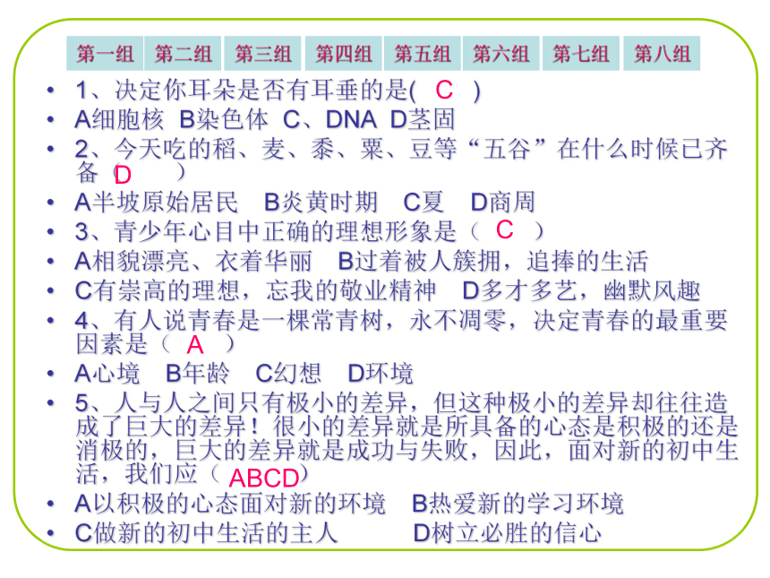 第二届知识竞赛七年级(河南省周口地区)