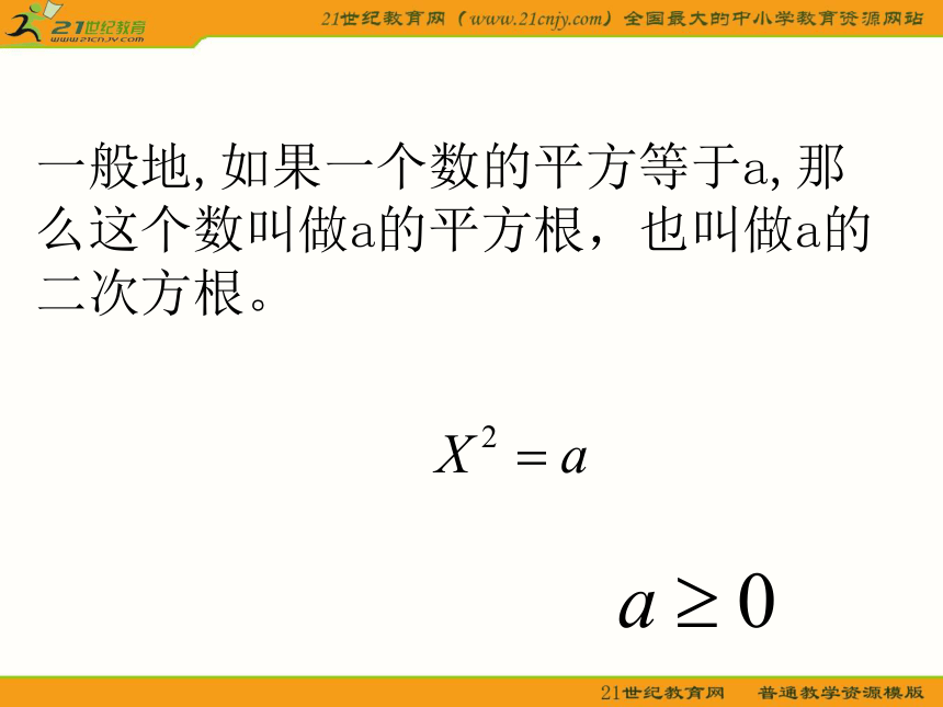 数学冀教版八年级上171《平方根》课件（共22张ppt）