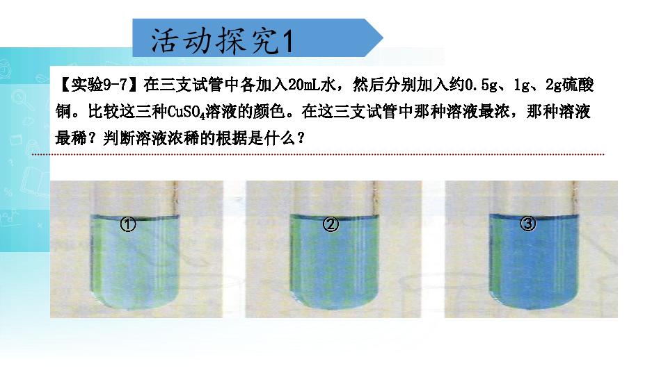 课题3 溶液的浓度教学课件（第一课时）(共19张PPT)