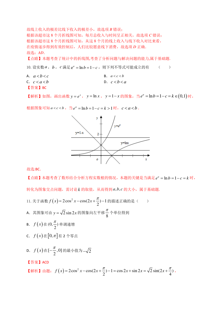 2021届高三二轮复习“8+4+4”小题强化训练(30)（江苏等八省市新高考地区专用）Word解析版