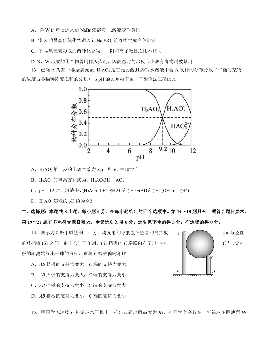 陕西省黄陵中学（高新部）2018届高三下学期第二次质量检测 理科综合