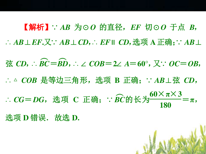 浙江省2017中考总复习数学第六章《圆》综合测试  课件