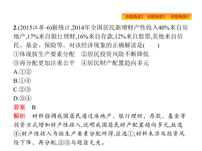 2019年高考政治专题复习课件：专题三　收入与分配（含最新2018高考真题）