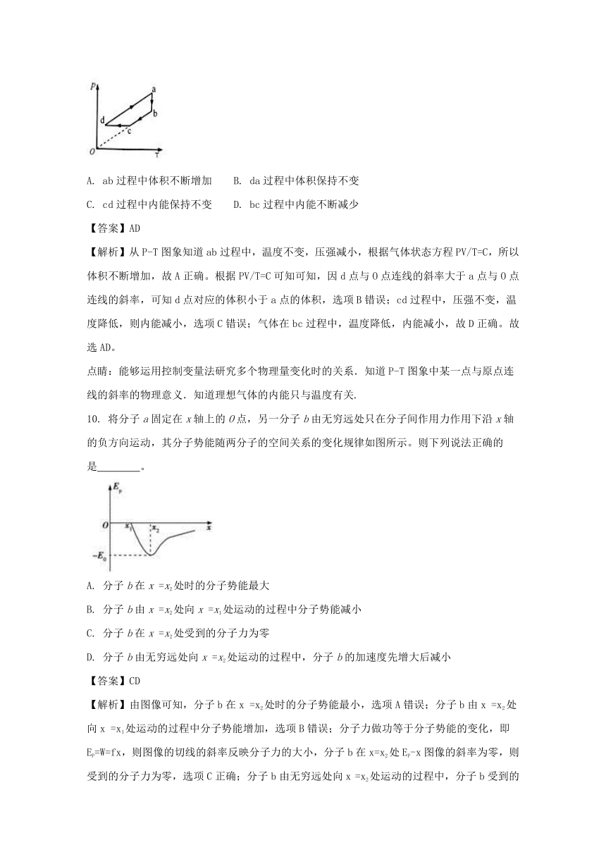 贵州省铜仁市西片区高中教育联盟2017-2018学年高二下学期期末考试物理试题