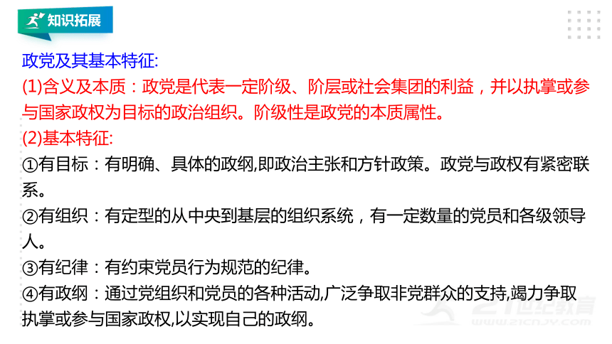 选择性必修一 1.3 政党和利益集团 课件（39z张PPT）