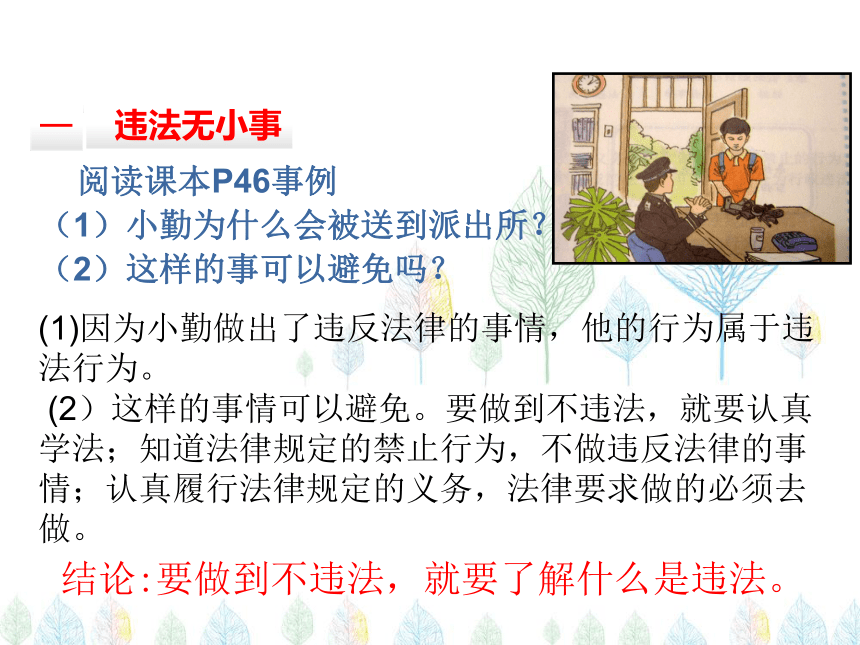 2017秋（人教部编版）八年级道德与法治上册教学课件：5.1法不可违 （共23张PPT）