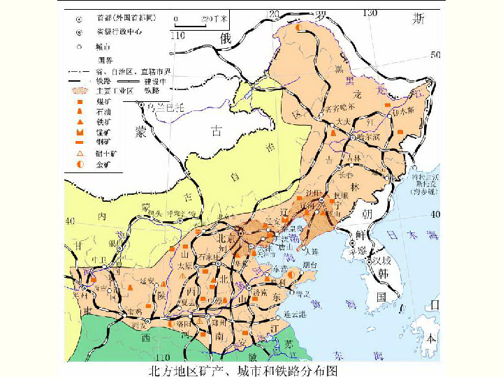 湘教版中國地理總複習北方地區