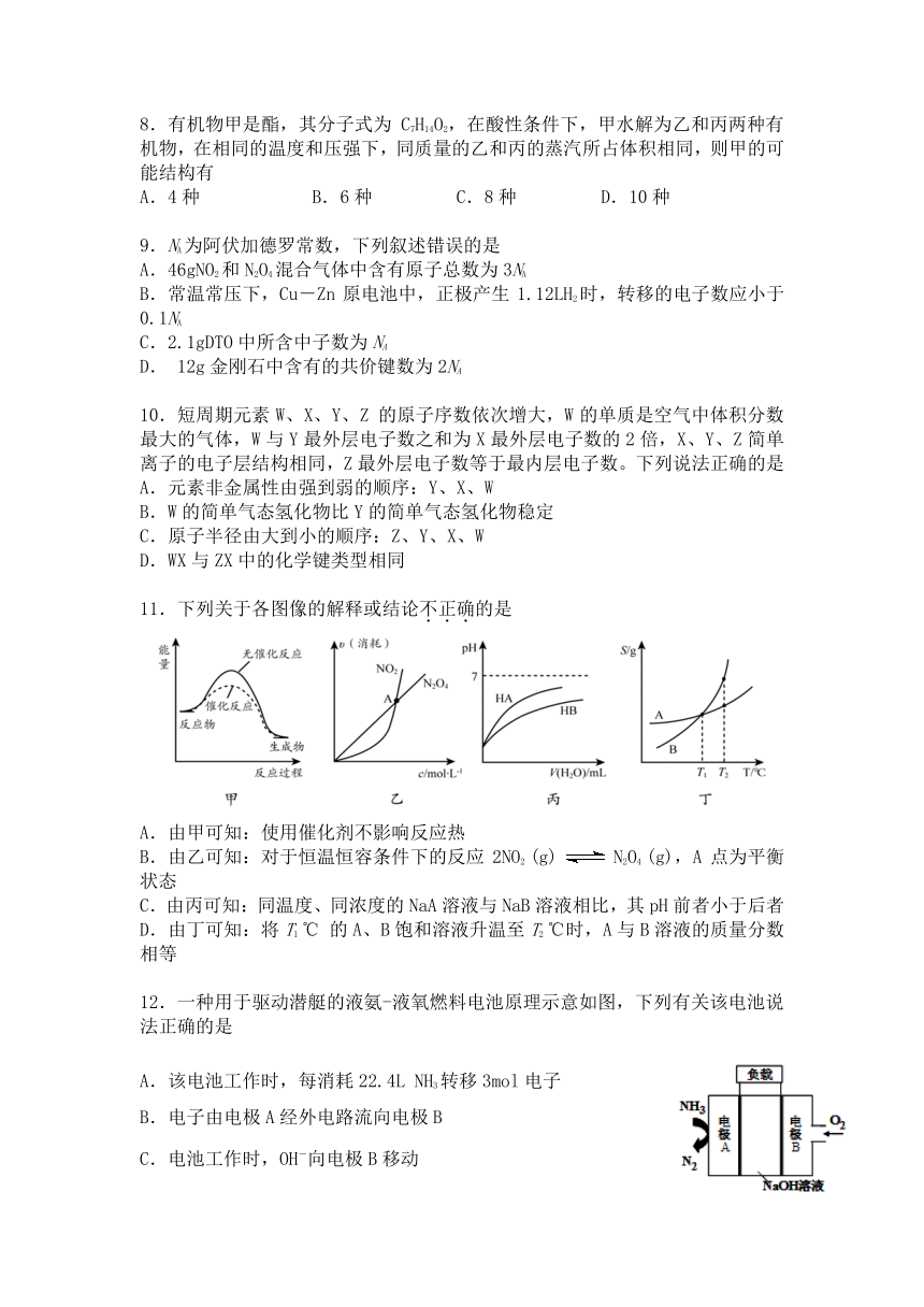 新疆伊犁州伊宁县第一中学2016届高三第四次模拟考试理科综合试题（暂无答案）