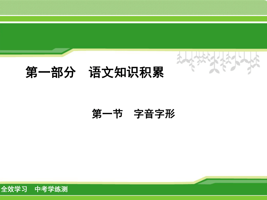 2018中考学练测 · 语文（省版）1.1 字音字形课件