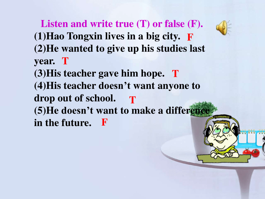 Unit 3 School Life Lesson 15  Making a Difference 课件