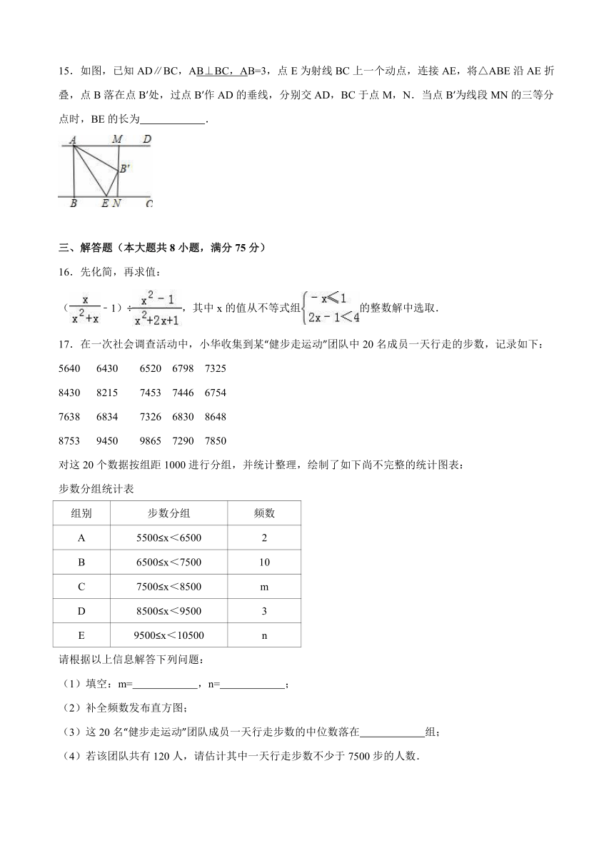 河南省2016年中考数学试卷（解析版）