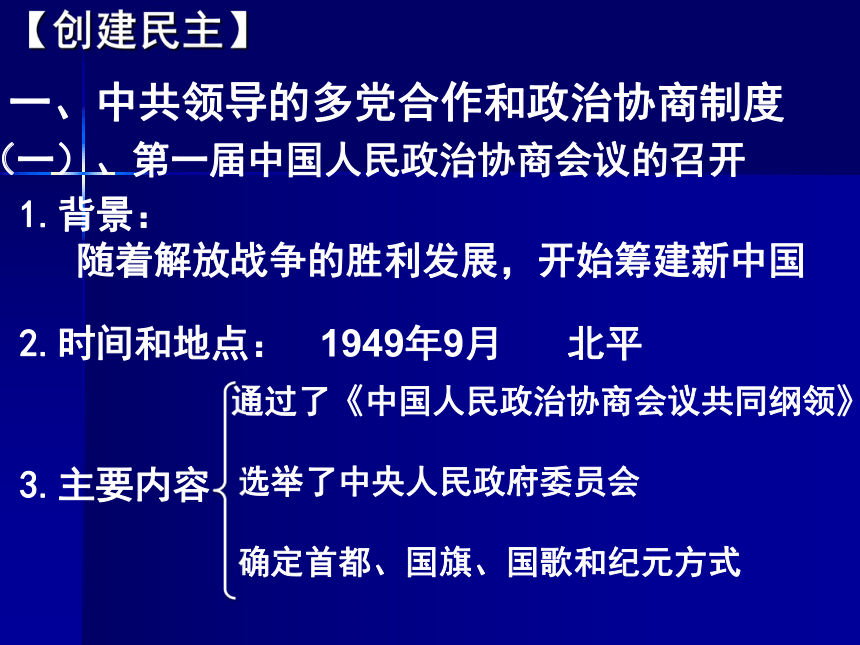 湖南省长沙市湘府中学高中历史必修一人教版第六单元第20课新中国的民主政治建设课件 (共31张PPT)