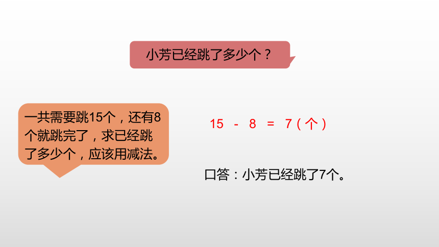 人教版 一年级下册第2单元20以内的退位减法第5课时课件（21张PPT)