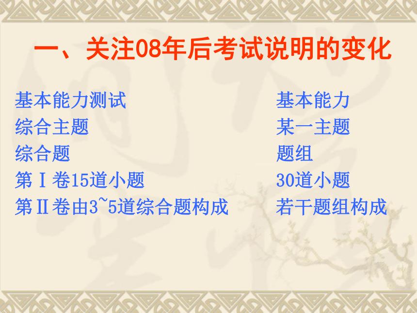 山东省2011年高考基本能力命题分析