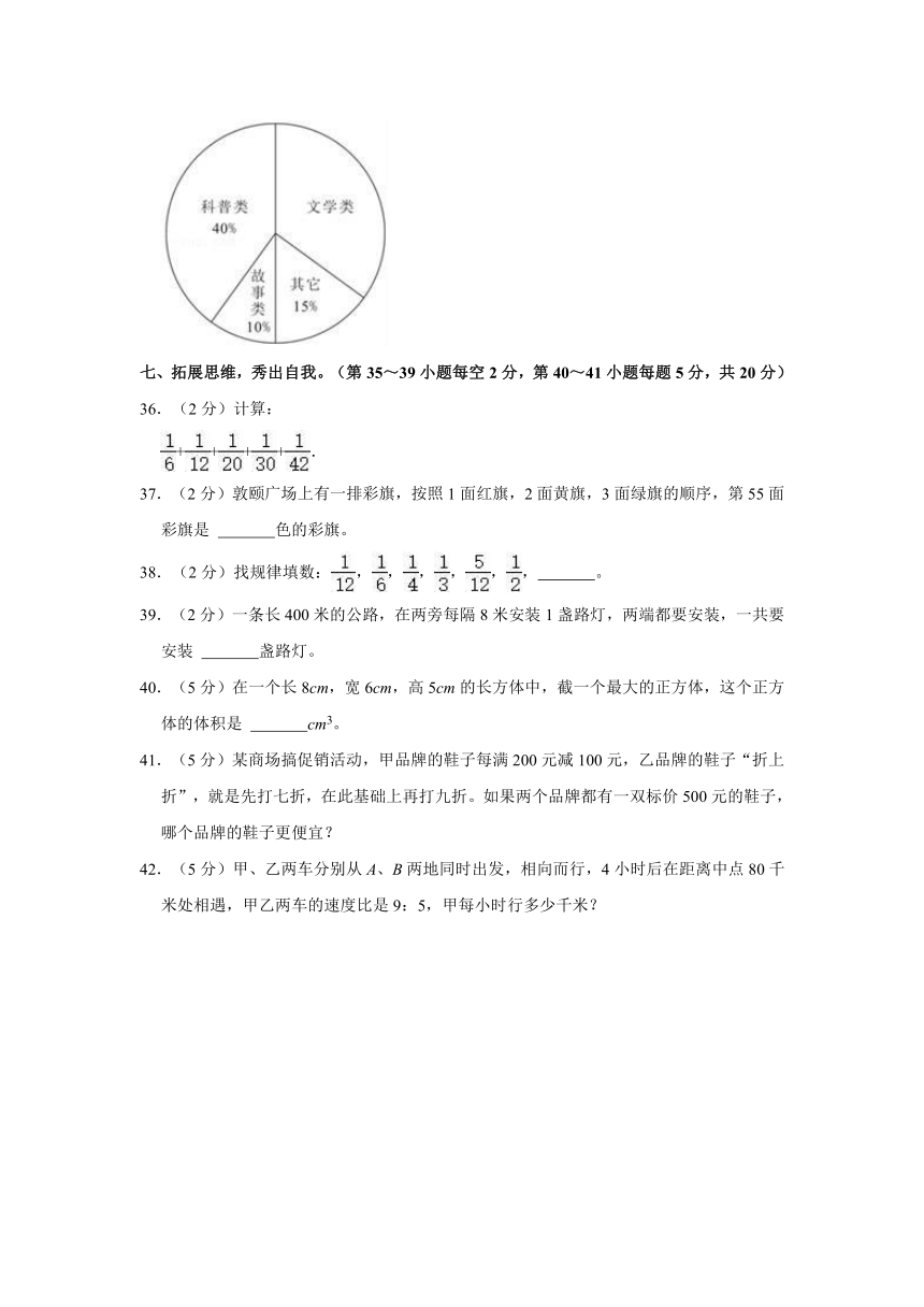 2021年湖南省永州市道县小升初数学试卷含解析