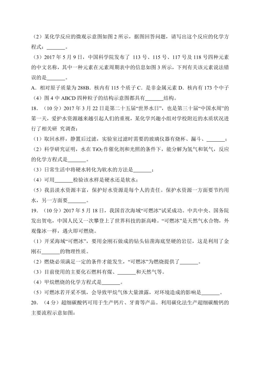 湖南省娄底市新化县2017-2018学年九年级上学期期末考试化学试题（WORD版）