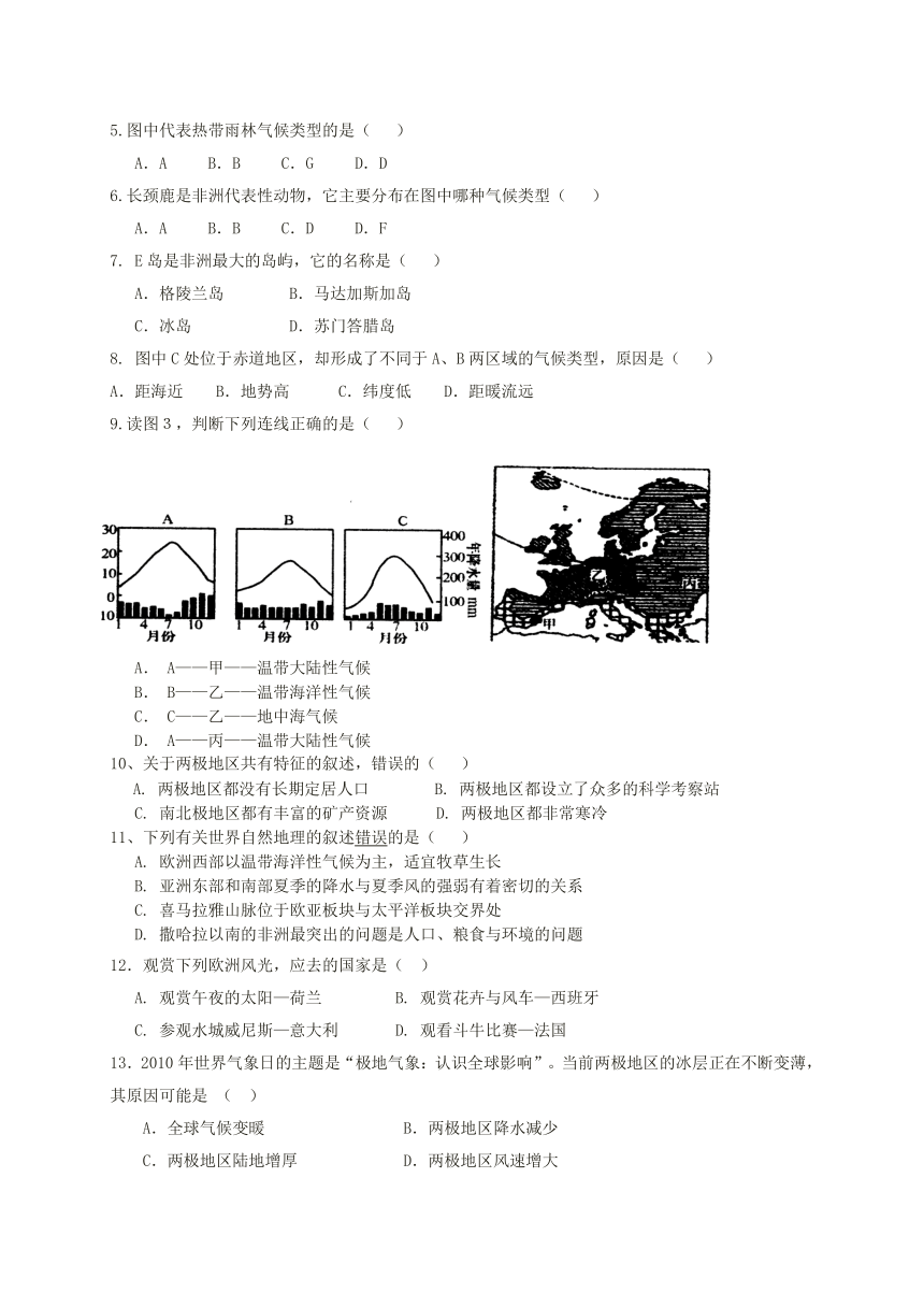 山东省宁津县育新中学2017-2018学年七年级下学期期中考试地理试题