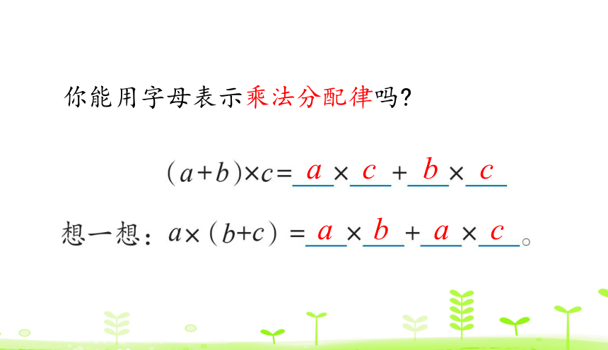 人教数学四年级下册 第3单元 运算定律3.4 乘法分配律 课件（20张ppt）